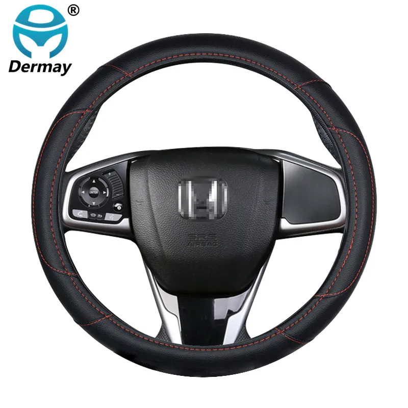 DERMAY чехол рулевого колеса автомобиля из искусственной кожи для HONDA CIVIC 2004 2006 2007 2008