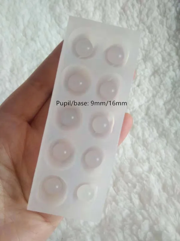 pupil 9mm base 16mm BJD глаз плесень смолы глаз плесень 14 мм 16 мм 18 мм - Цвет: pupil 9mm base 16mm