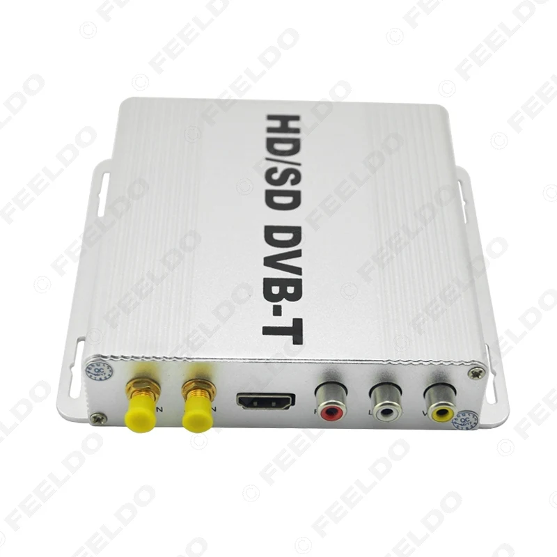 FEELDO цифровой двойной тюнер для автомобиля HD H.264 MPEG-4 HD/SD различные каналы DVB-T