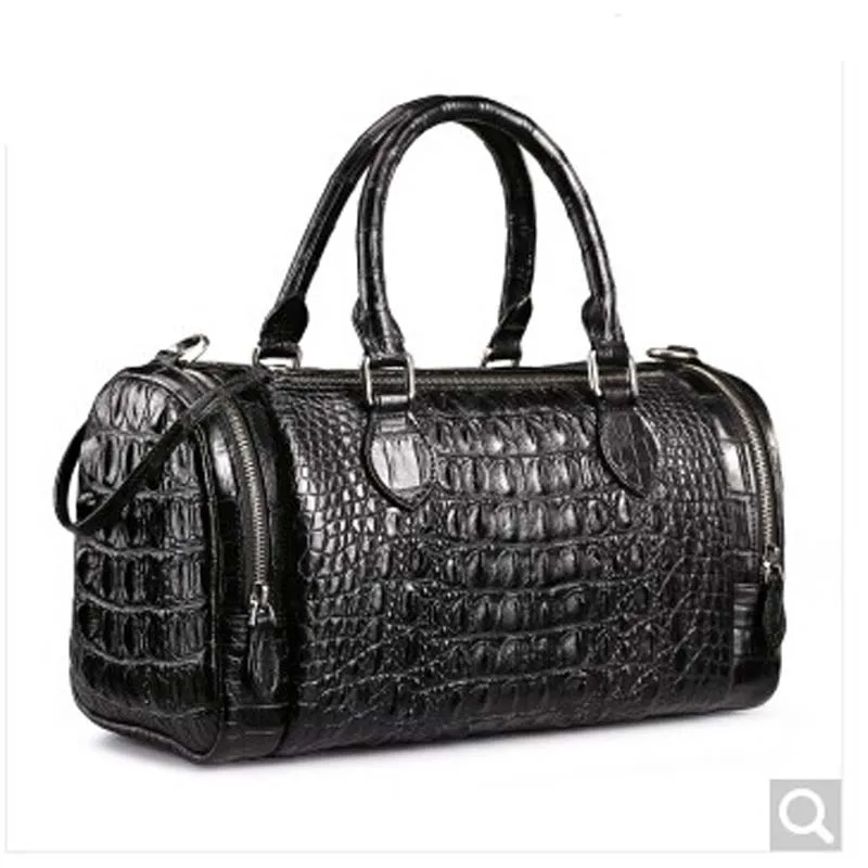 

fasiqi female crocodile bag Spring new Boston fashion black classic handbag single shoulder bag