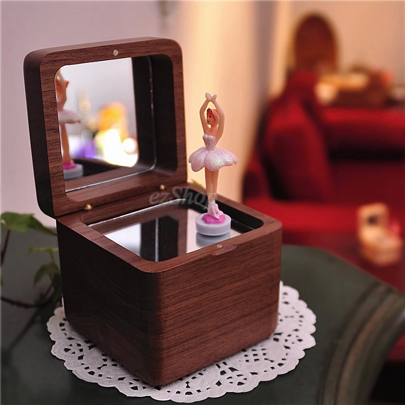 Деревянная музыкальная шкатулка для балерины отличного качества деревянная