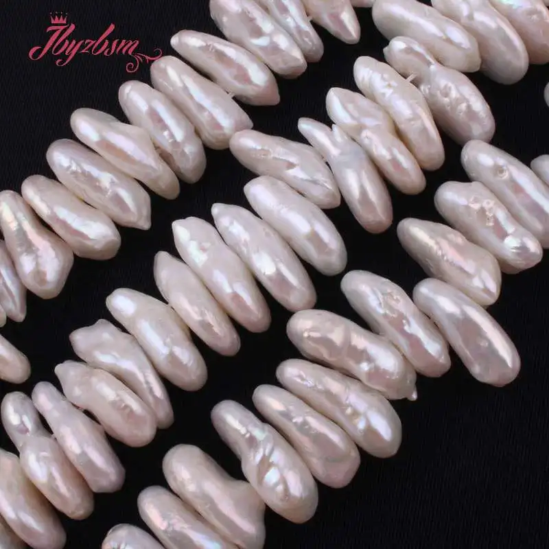 Бусины Из Натурального пресноводного жемчуга свободная форма 10 х14-12х17 мм для