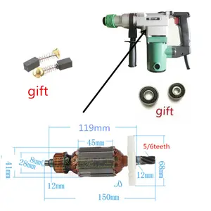 AC220-240V, 6 Зубцов, 5 Зубцов, анкерный ротор для HITACHI 26 DH26 DH26PA