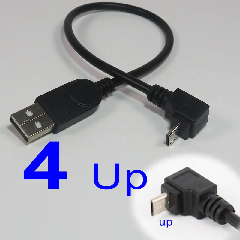 Микро USB кабель WAKEWO гибкий Штекерный разъем mciroUSB 90 прямоугольный шнур кривая