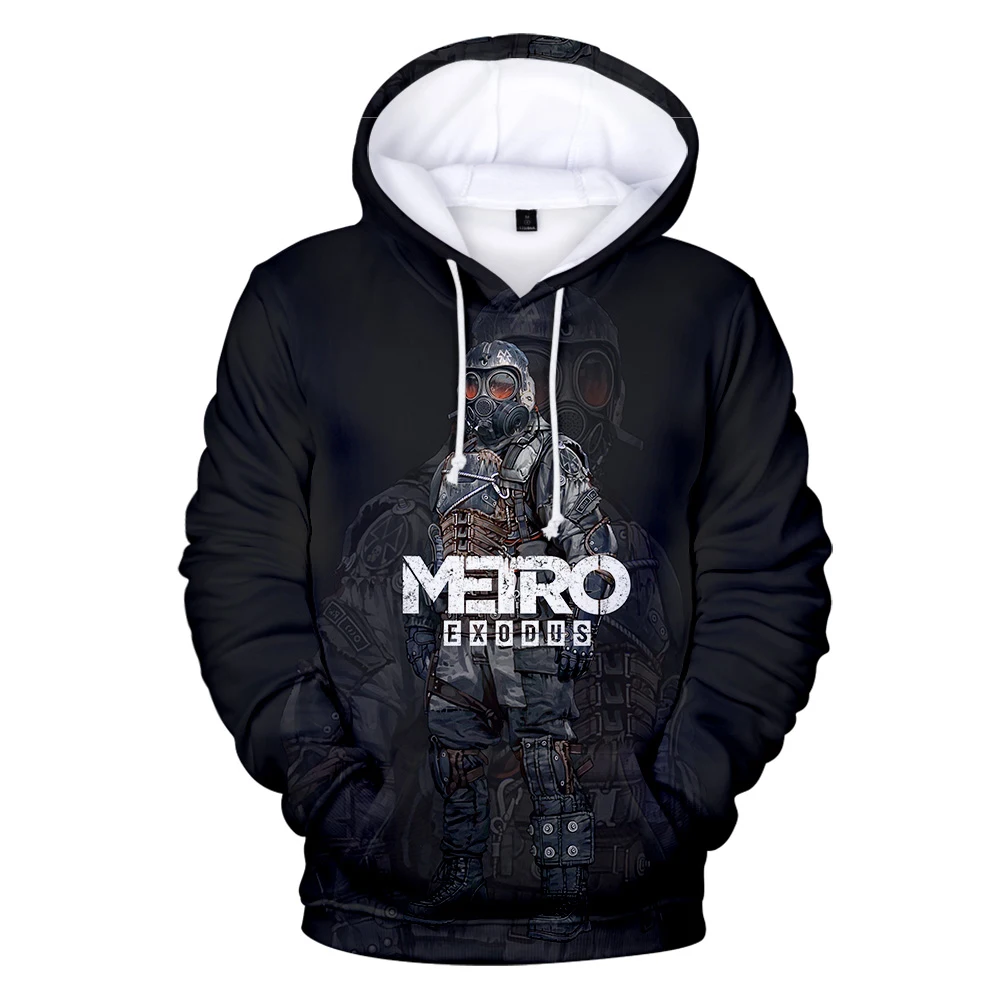 hip hop 3D metro exodus hoodies print Casual Pullovers Fashion Clothes with cap Men/women Autumn cotton jacket Sweatshirt | Мужская
