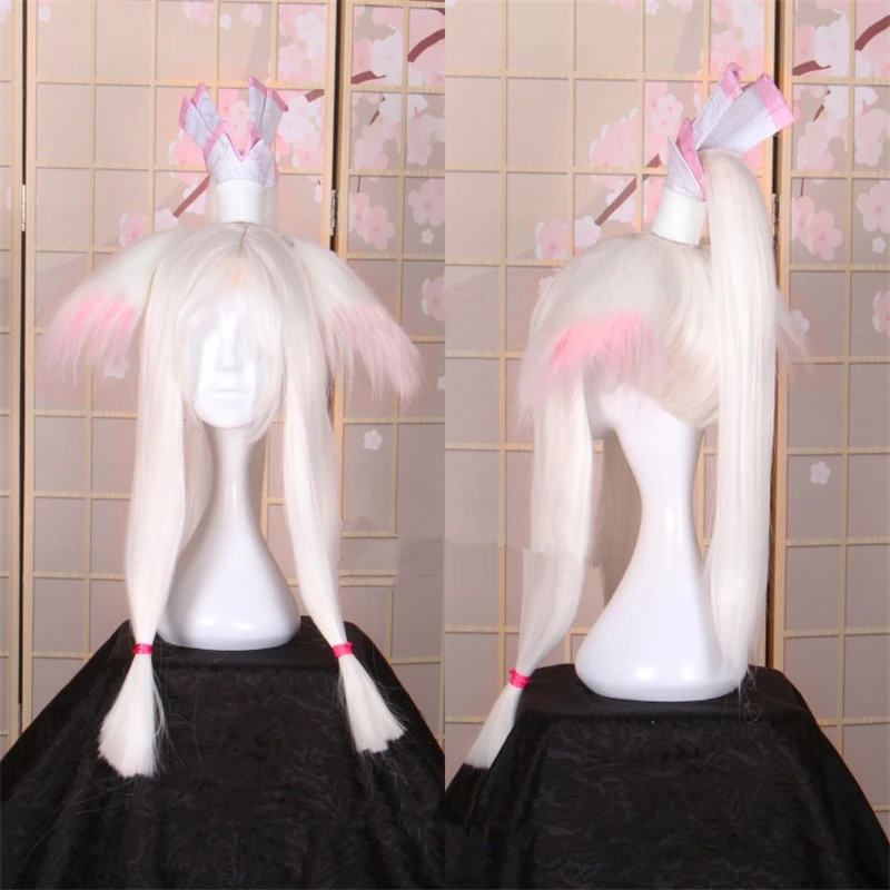 

Onmyoji SR Hakurou Game Cosplay Costume Christmas Pink Uniforms Suits Women Dress Costumes Top+Dress+Socks+Wig+Headdress+Tails