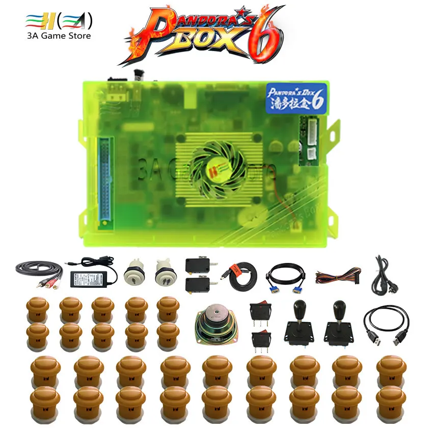 Pandora box 6 1300 в 1 игровая модульная доска JAMMA джойстик пуговицы «сделай сам» комплект управления аркадой с приёмкой монет блок питания