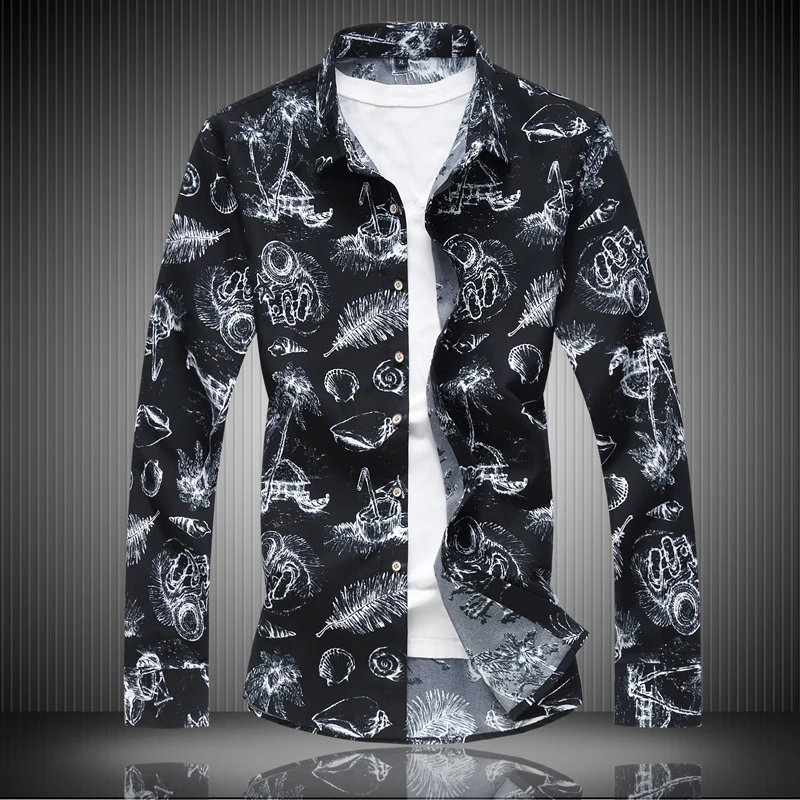 Рубашка мужская с длинным рукавом классическая сорочка Повседневная