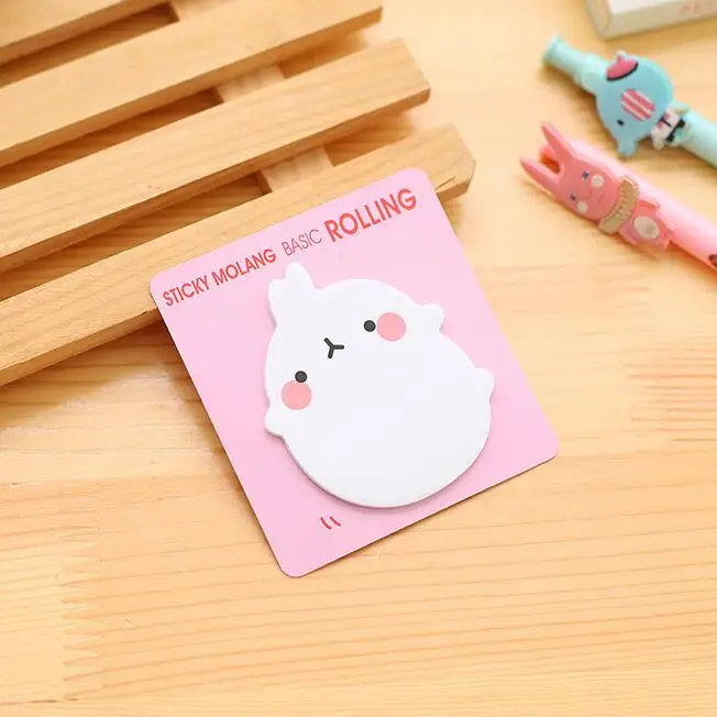 Pink 4pcs 4 шт. Милый милый кролик Липкие заметки этикетка Блокнот корейский планировщик наклейки бумажные стационарные почтовые принадлежности офисный Декор - Цвет: Pink 4pcs