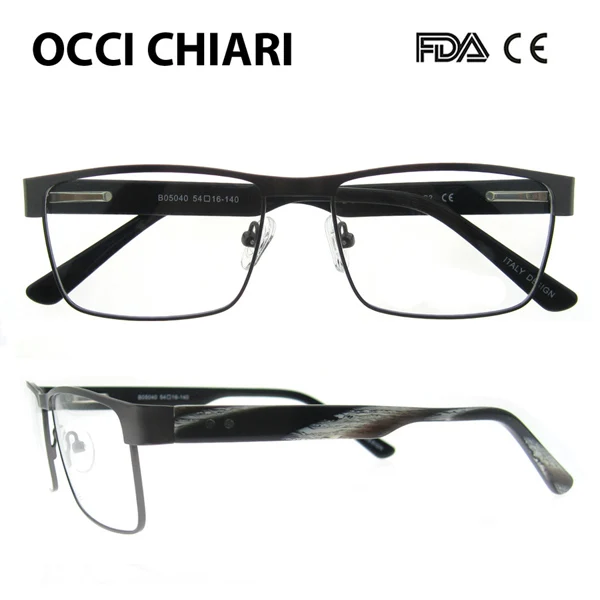 C2 Оправа для мужских очков, мужская оправа, очки для мужчин occi chiari, очки класса, Прозрачная Оптическая оправа, черная cira - Цвет оправы: C2