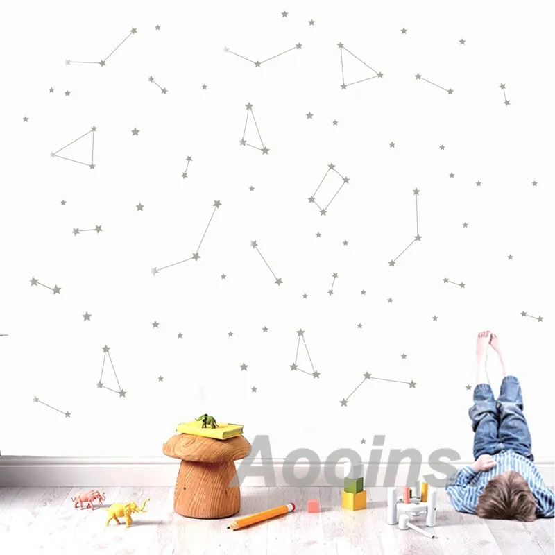 Наклейки на стену с созвездиями зодиака декор для детской комнаты космические