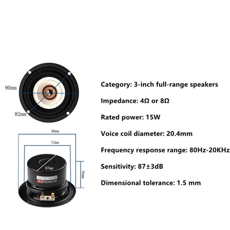 2 шт./лот 3 дюймов HiFi лихорадка полный спектр высокочастотных динамиках Премиум круговой/квадратная дуга 4/8ohm ВЧ-Задающий блок с сплав в форме пули головка - Цвет: Circular 8 ohm