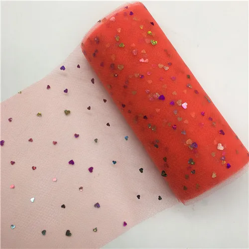 I10 deep orange Блестящий тюль из органзы в рулоне 15 см, 10 ярдов, яркие прозрачные марлевые элементы для свадьбы, Нового года, украшения, принадлежности для дня рождения - Цвет: I10 deep orange