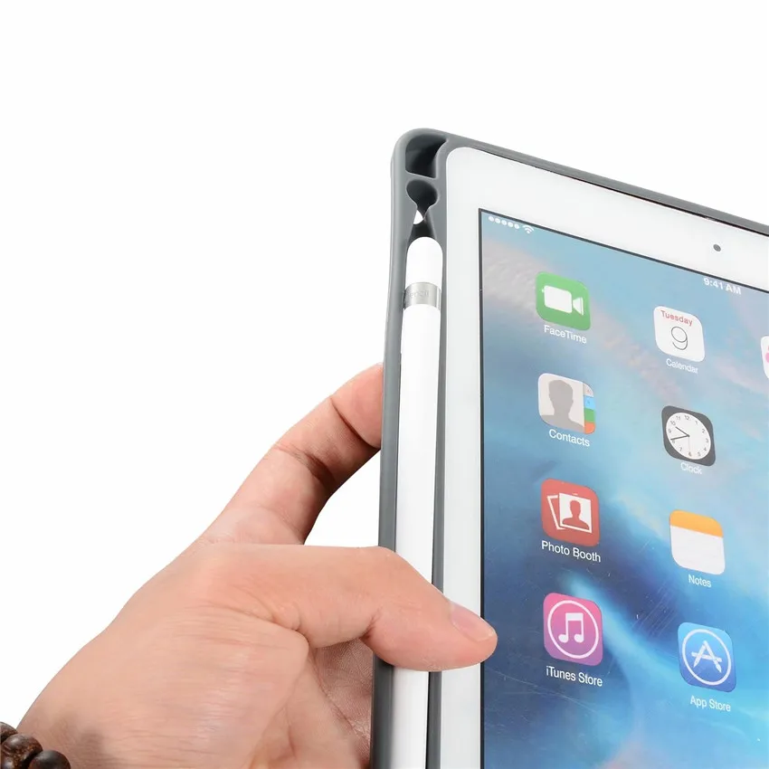 Для Apple iPad 9,7 чехол с карандашом держатель A1822 A1893 чехол для планшета для iPad Air 1 2 для iPad Pro 9,7 Funda чехол s+ ручка