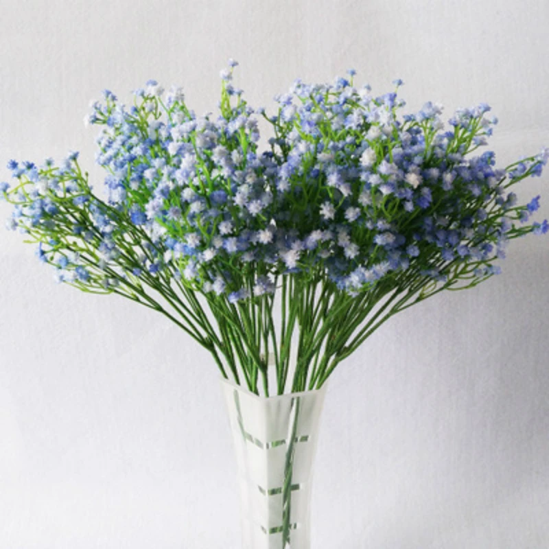 1PCS Artificial Flore Gypsophila 50cm Blue Green Fake Babysbreath Plant Home Garden Wall Decor DIY Christmas | Дом и сад