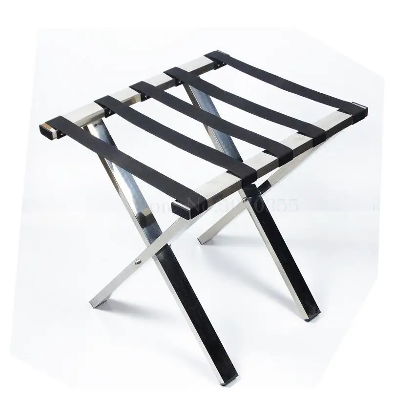 Hotel luggage rack stainless steel rack hotel room folding luggage clothing tray rack home office - Цвет: VIP 1