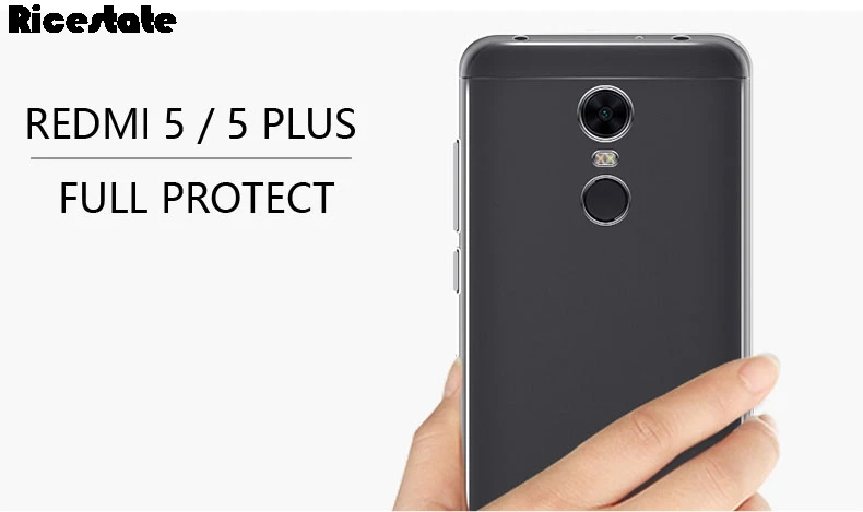 Ультратонкий Прозрачный чехол Ricestate из ТПУ для Xiaomi Redmi 5 Plus мягкий силиконовый Redmi5