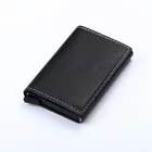 Кошелек унисекс, из натуральной кожи, винтажный, с Rfid-защитой, алюминиевый, для визиток, 2021