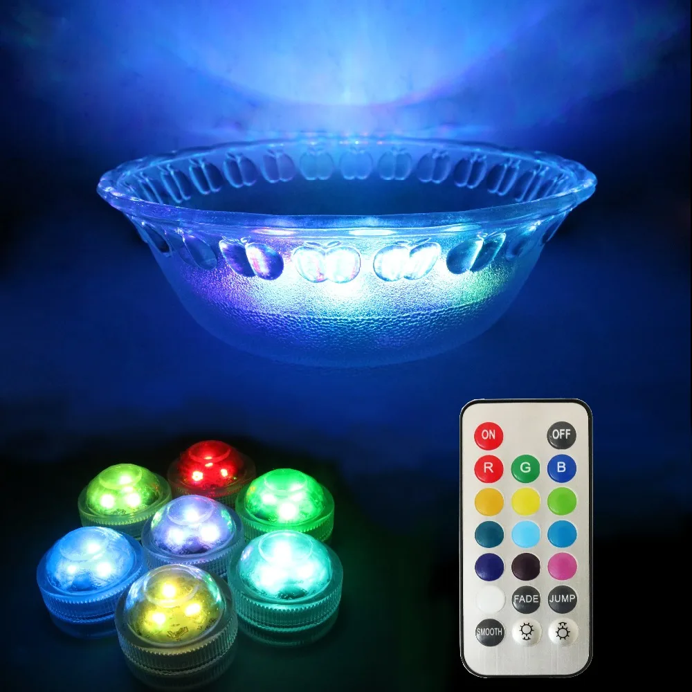 Оптовая продажа с фабрики 12 светодиодов rgb Цвет Малый Батарея управляется