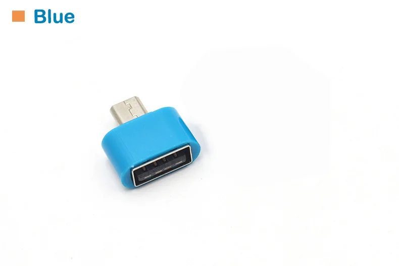 Кабель с разъемами микро-usbи USB 2,0 разъем Micro USB OTG адаптер для Xiaomi Redmi Note 5 6 iPad Pro для samsung S7 планшет Android, телефон конвертер - Цвет: Синий