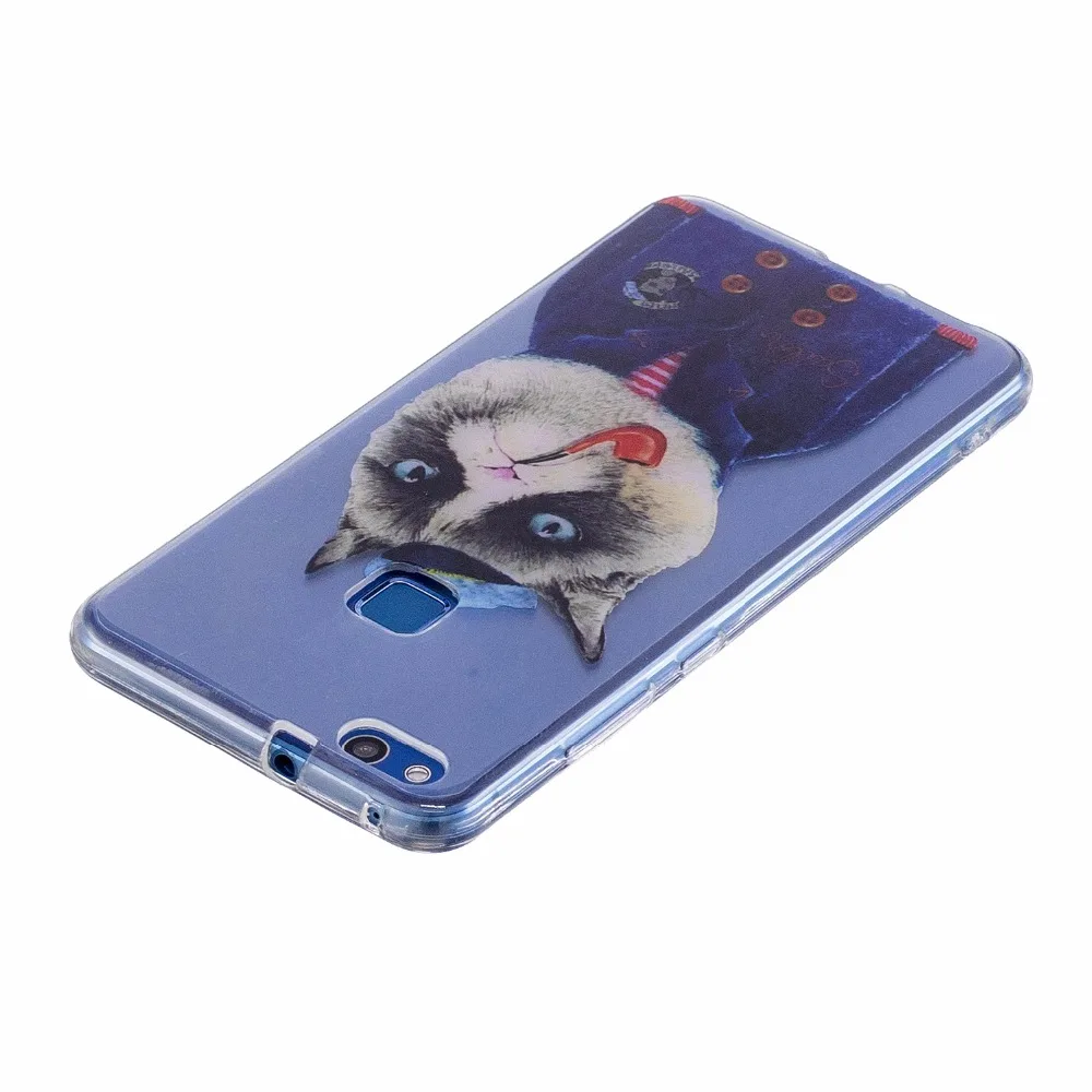 Lemonlan для Huawei P10 чехол Мода Cat сердца Ясно Мягкие TPU кремния назад телефона плюс p10plus