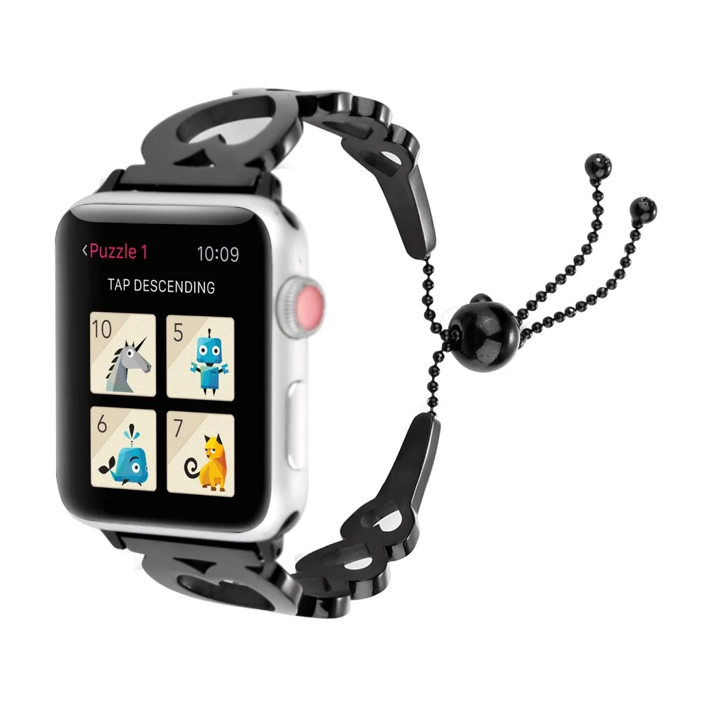 Модный браслет из нержавеющей стали для женщин ремешок часов Apple Watch series 4 3 2 1