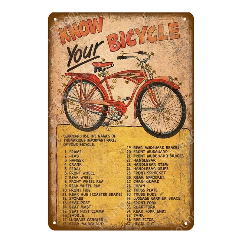 Ride My Bicycle металлическая жестяная вывеска для езды на велосипеде ретро постер винтажный Бар Паб Клуб домашний декор потертый шик настенная живопись табличка - Цвет: YD7729E
