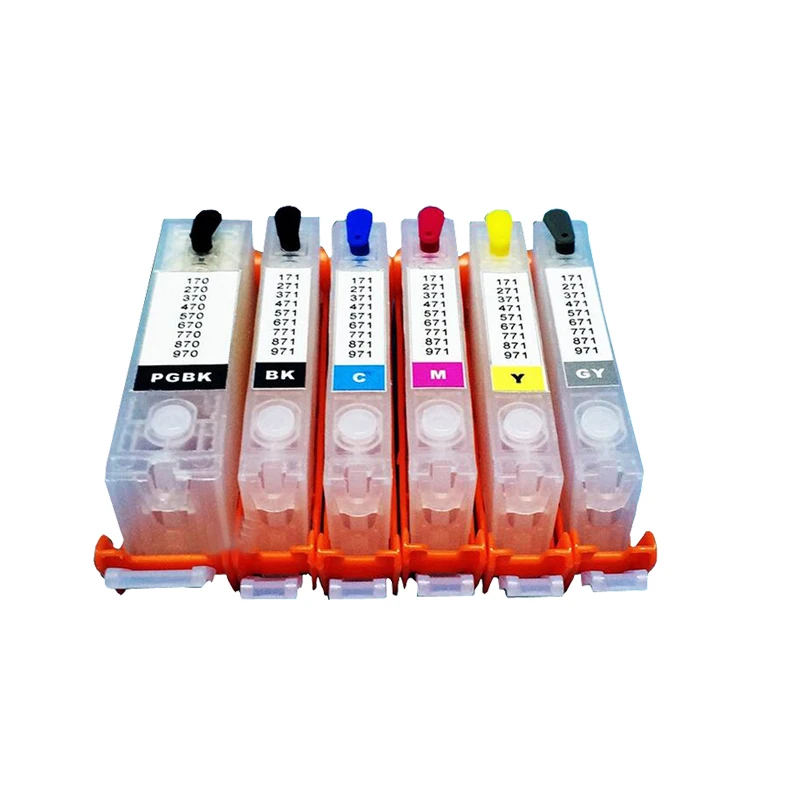 6 шт./лот PGI-470XL CLI-471XL многоразовые картриджи для Canon PIXMA MG7740 с чипами ARC | Компьютеры