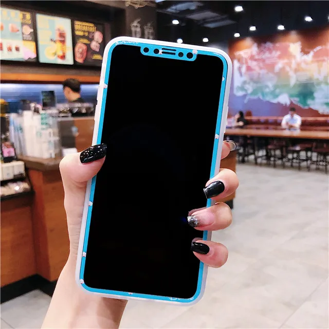 214 Защитное закаленное стекло для экрана iPhone XS Max XR X с мультяшным рисунком - Цвет: 214