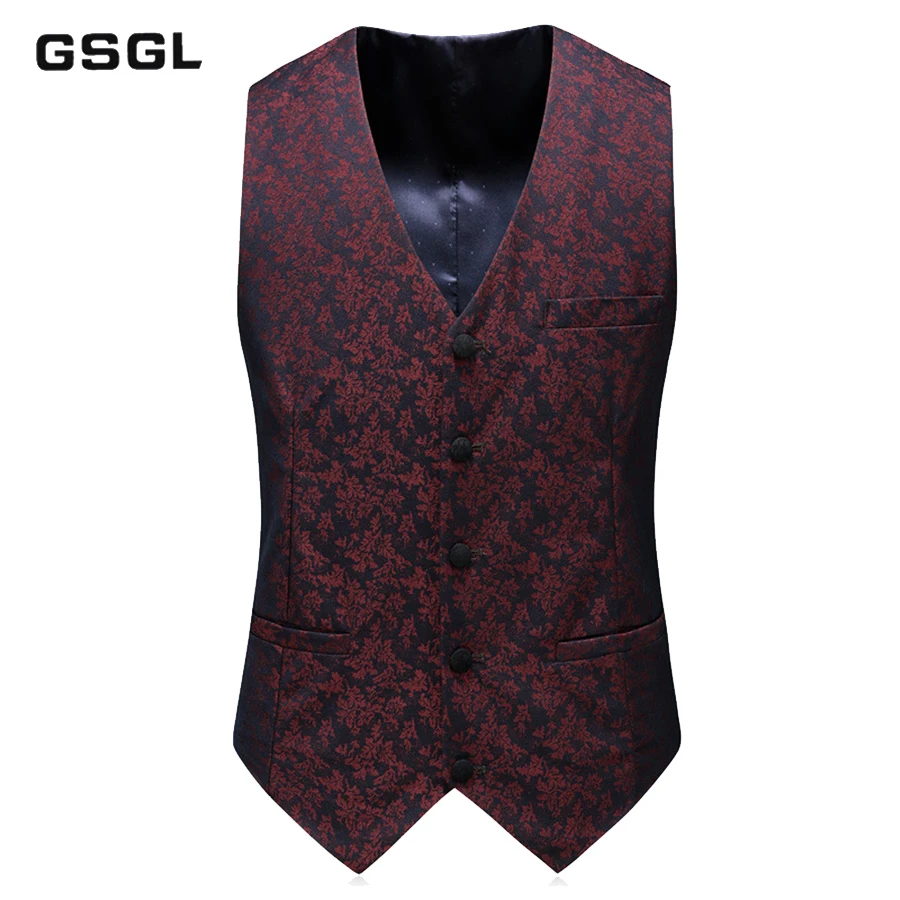 Luxury Wedding Banquet Personality Floral Coat Jacket Men's Large Size S-5XL Suit 3 Sets (Suit + Pants + Vest)