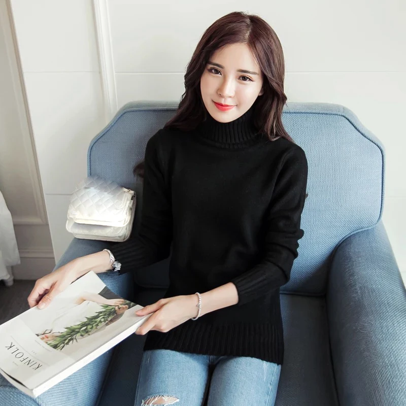 OHRYIYIE Women Turtleneck Winter Sweater Ladies Knitted Warm Sweaters And Pullovers Female Tricot Jumper Pull Femme Tops | Женская