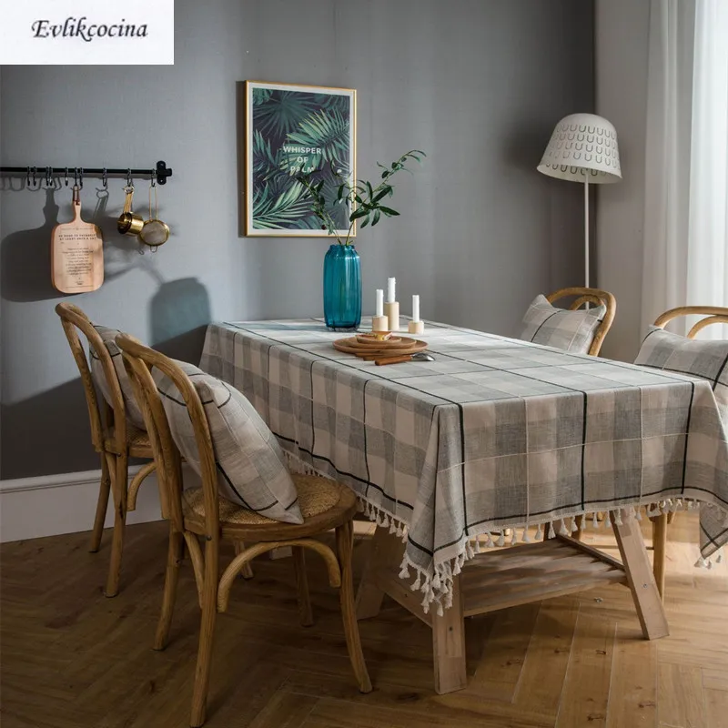Серая клетчатая скатерть Tafel Hoes Nappe непроницаемая Linge De скатерть для обеденного стола декор для кухни Mantel Mesa