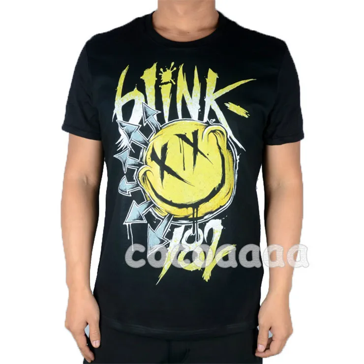 21 конструкции Летний стиль Blink 182 рок Бренд Мужчины Женщины рубашка Объёмный рисунок(3D-принт) ММА фитнес панк Хардрок металлический хлопок скейтборд