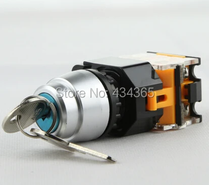 Поворотный кнопочный выключатель 10 шт. выбор замка зажигания 2 положения 380VAC 10A