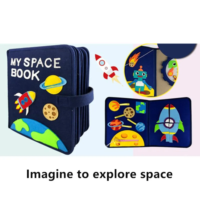 Ручной работы My Space книги для раннего развития со СПИДом история книги DIY ремесла исследовать космическая игрушка книжка-картинка комплект книга для малыша