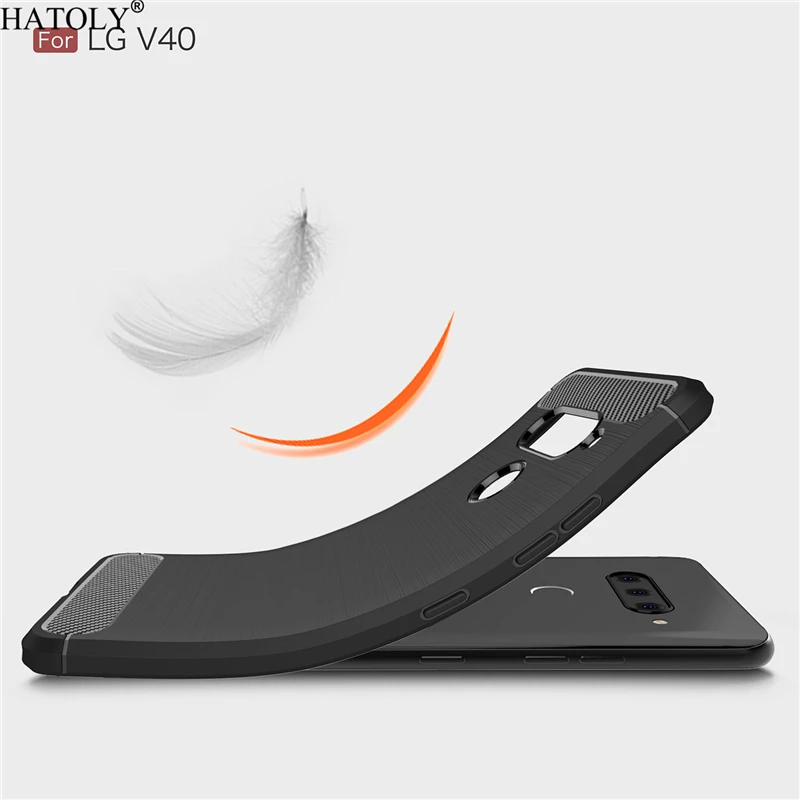 HATOLY Чехлы для LG V40 чехол ThinQ V 40 противоударные мягкие ТПУ матовые прочные