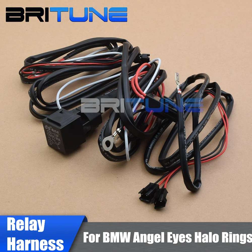 

Комплект жгутов проводов реле для BMW Angel Eyes Halo Rings светодиодный CCFL релейный жгут с функциями затухания