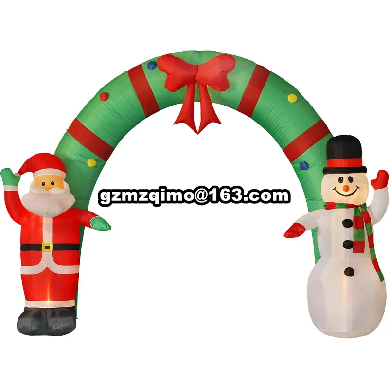 

Популярная надувная Рождественская Арка 9-го поколения с Санта-Клаусом и снеговиком для праздничного украшения