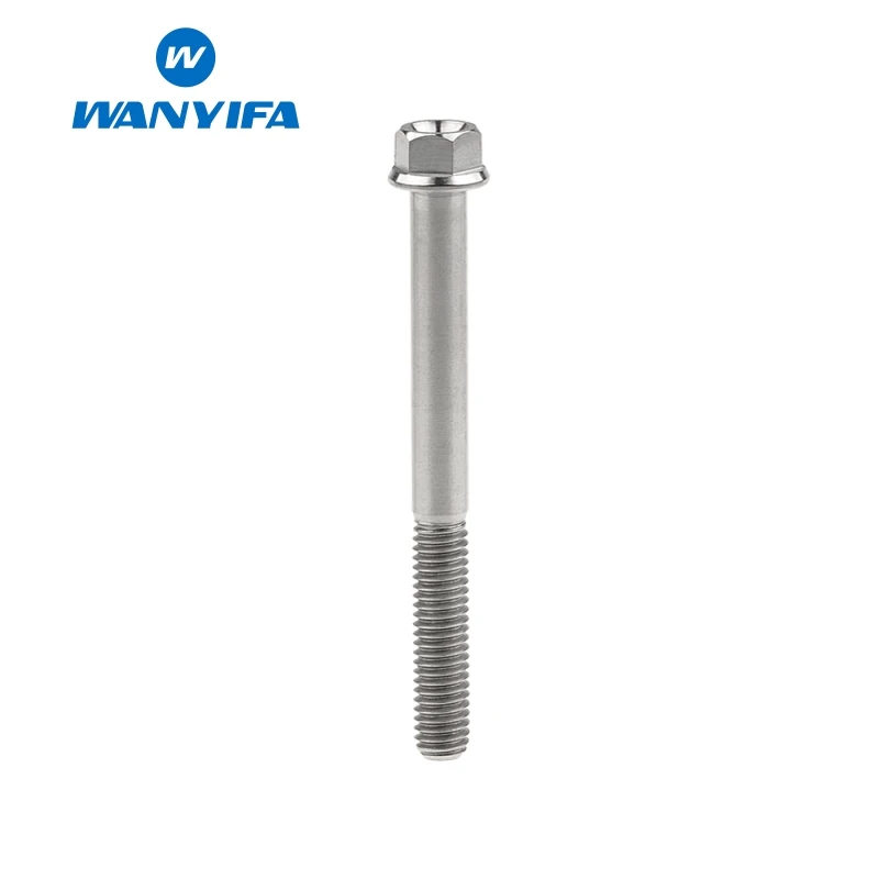 Wanyifa M6x10 15 20 25 30 35, 40 45 50 55 60 65 мм Ювелирные наборы с маленьким Фланец Головкой Винт С Титановым болтом для велосипедного тормоза велосипеда часть Титан - Цвет: M6x65