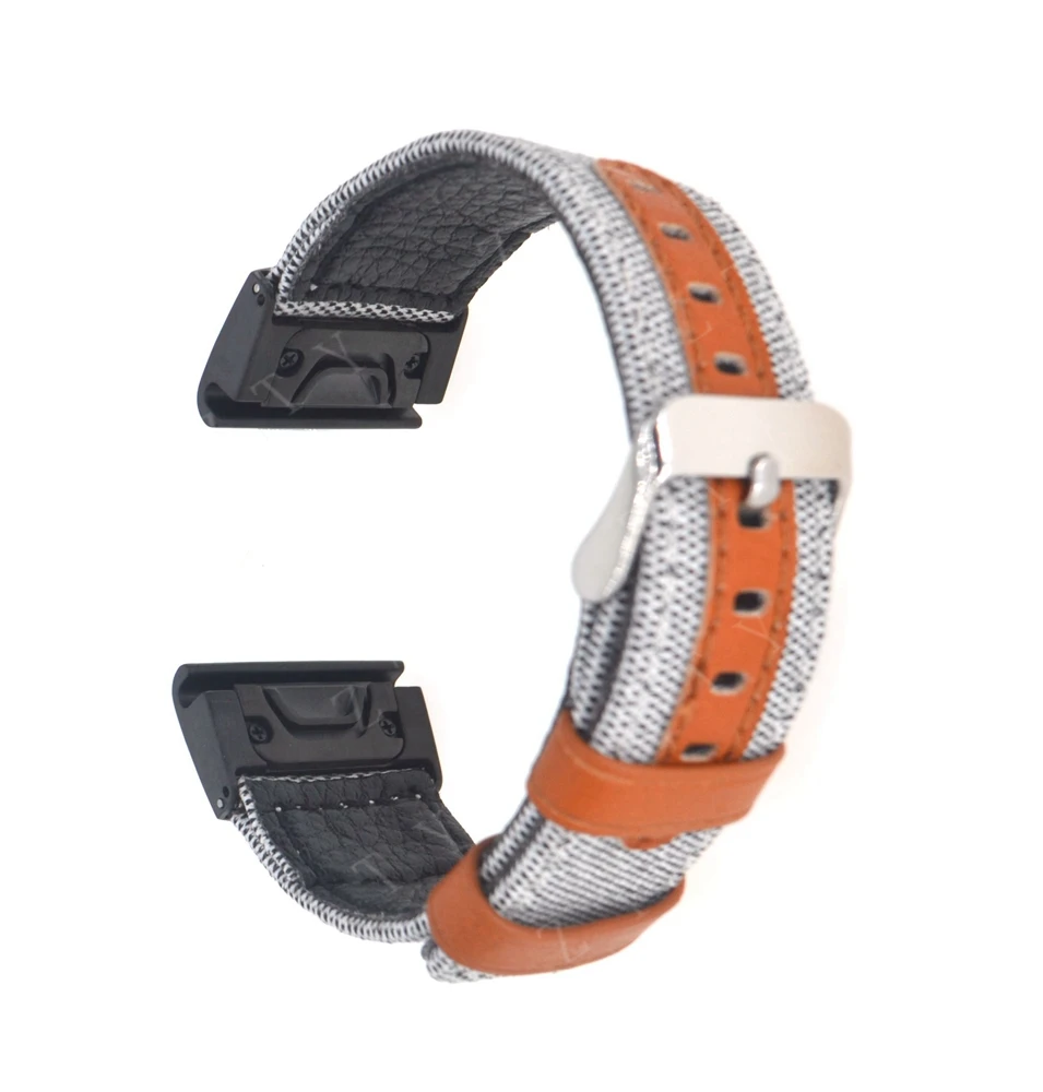 Кожаный ремешок Fenix 5x Ширина 26 мм быстросъемный кожаный 3 для часов Garmin 5X/Fenix 3HR |