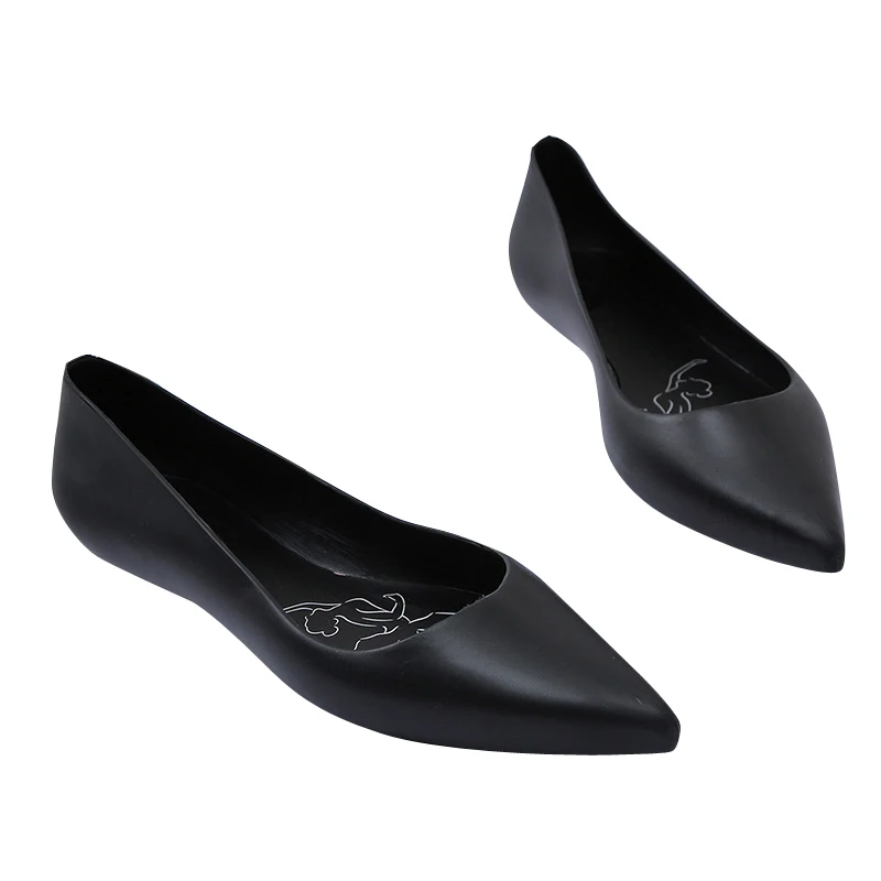 LALA IKAI/обувь на плоской подошве острый носок Slip on мелкой ПВХ прозрачная обувь