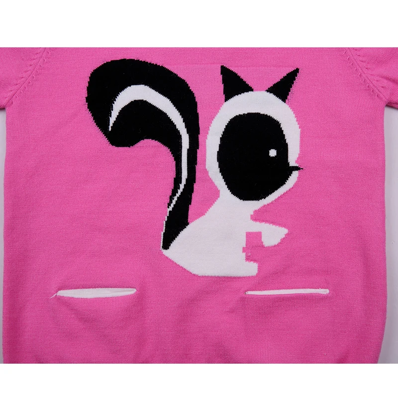 Sweater For Girls Baby Cardigan Pullovers Knitted Animal 2018 Sweaters Thick Children Clothes School Knit Cottons Long Sleeve |