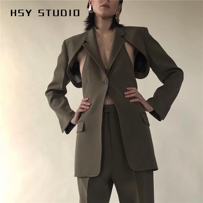 【HSY studo】2019 Новое Осеннее высококачественное женское зауженное пальто впору