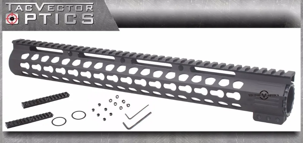 Векторная оптика ультратонкий KeyMod 15 дюймов свободный поплавок направляющая