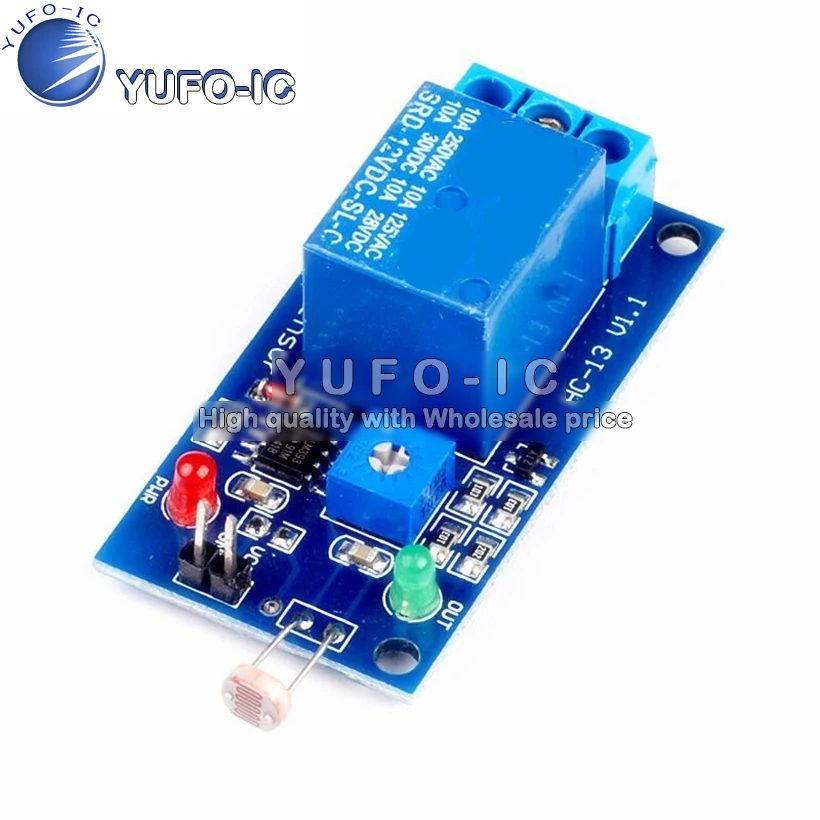 Переключатель управления светильник 12 в Фоточувствительный резистор с релейным