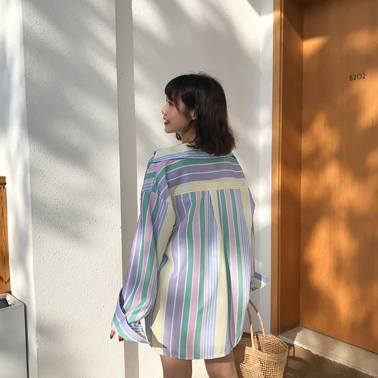 Повседневная винтажная клетчатая рубашка женские летние рубашки kawaii Ulzzang милые