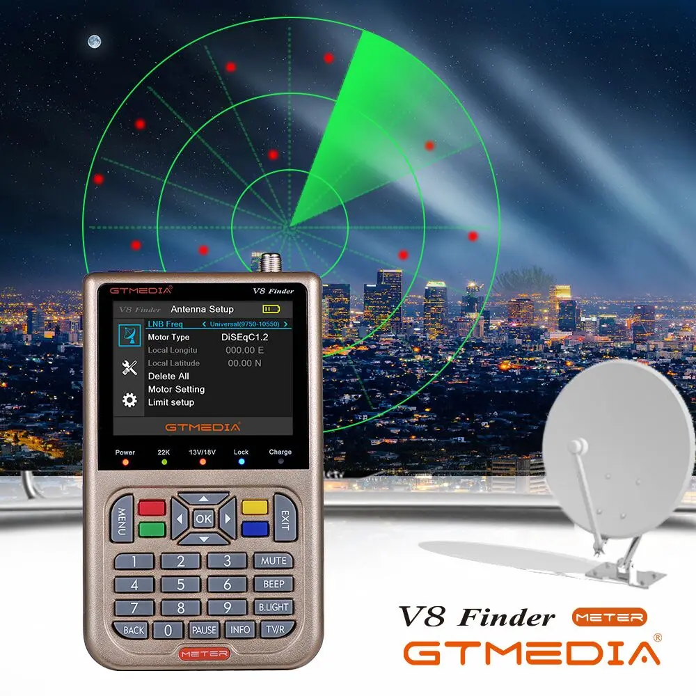 GTMEDIA V8 Finder метр DVB S2/S2X спутниковый искатель России спутник полный 1080P FTA SatFinder для