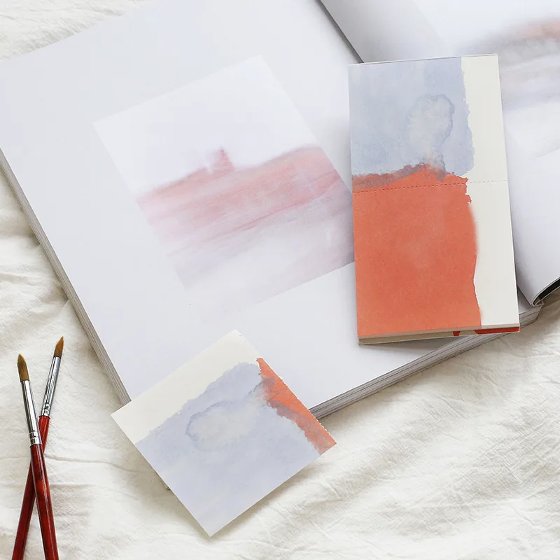 Пачка 30 лист свежей акварели градация вода отражение цвет кусок затенение коллаж