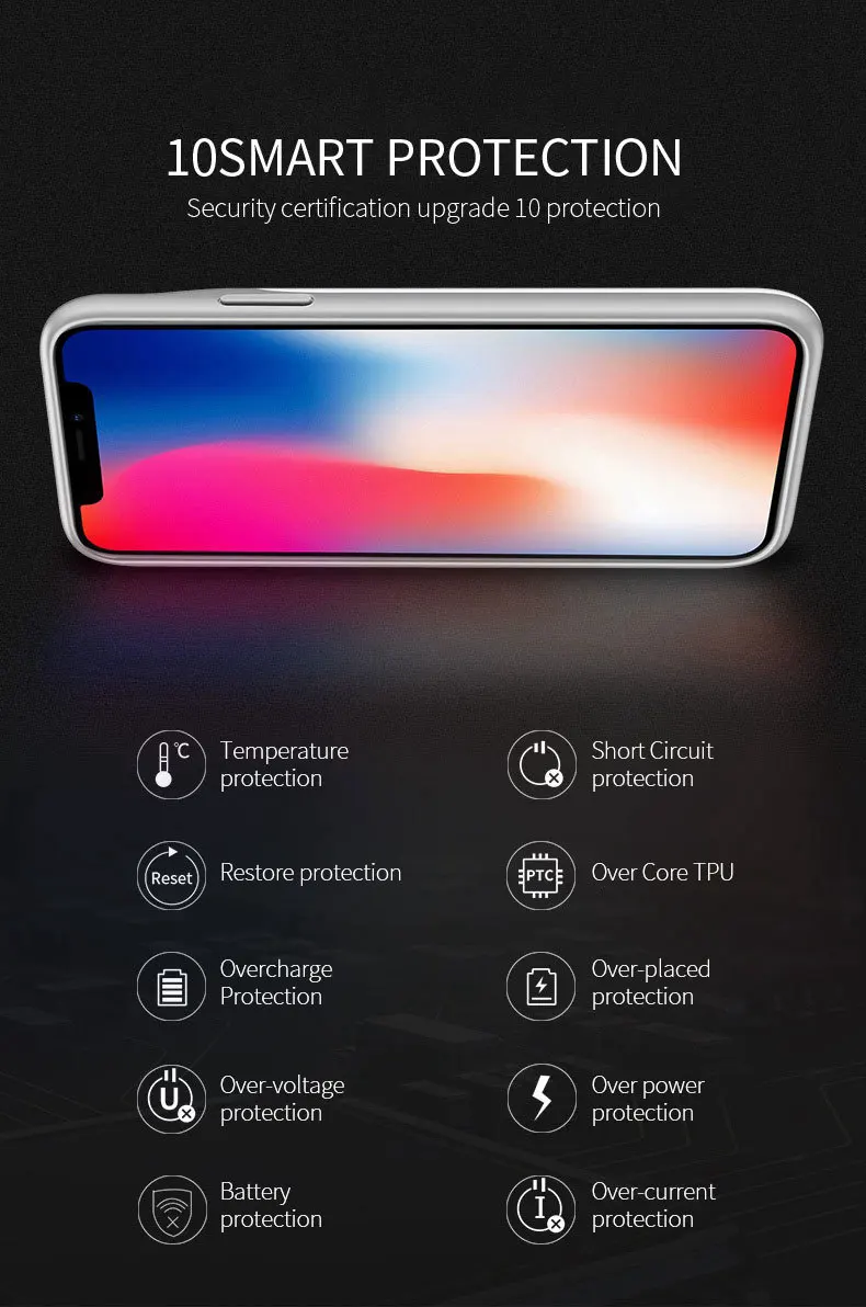 Ext power 4000 мАч чехол для зарядного устройства для iphone X XS мягкая ТПУ Рамка силиконовый чехол для зарядки для iphone Xs Max XR