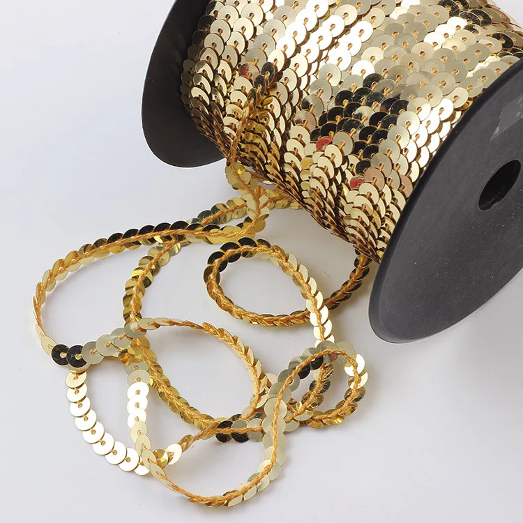 5 ярдов 6 мм блестящие нитки в рулонах граненые свободные бриллианты свадебные